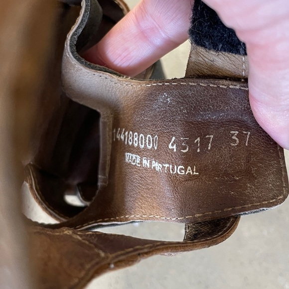 Fly London Womens Two Tone Leather Sandals Wedges Strappy Size 37/6-6.5 - Picture 7 of 7